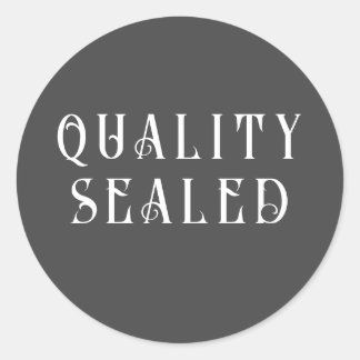 Adesivo Rótulo QUALITY SEALED para embalagem