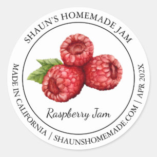 Adesivo Rótulo Raspberry Jam Modern