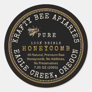 Adesivo Rótulo Realista de Bebê Honeycomb