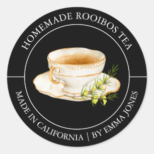 Adesivo Rótulo Rooibos Tea Modern