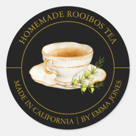 Adesivo Rótulo Rooibos Tea Modern