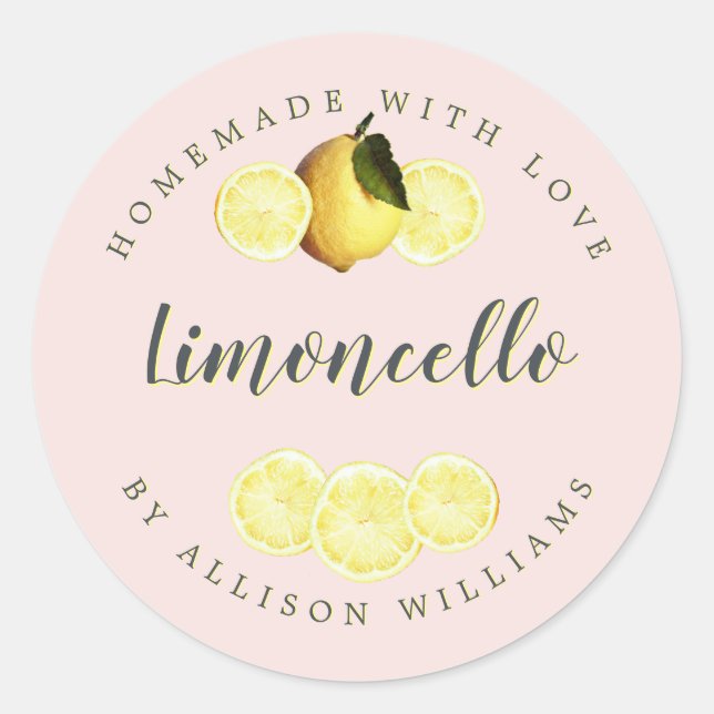 Adesivo Rótulo Rosa Limoncello Casado Personalizado (Frente)