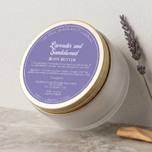Adesivo Rótulo Roxo de Jarra de Cosméticos c/ Ingredientes