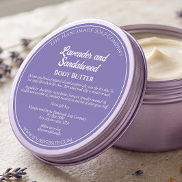 Adesivo Rótulo Roxo de Jarra de Cosméticos c/ Ingredientes