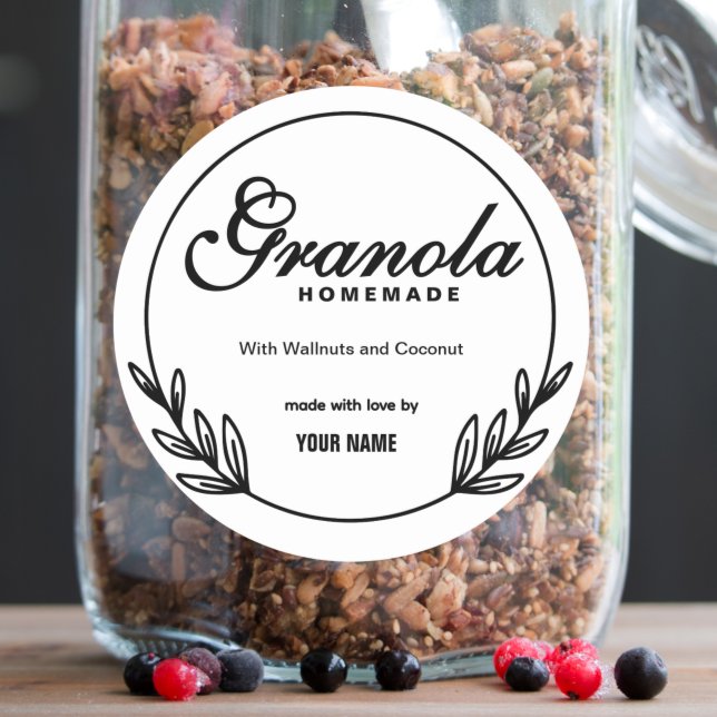 Adesivo Rótulo russo de granola caseira (Criador carregado)