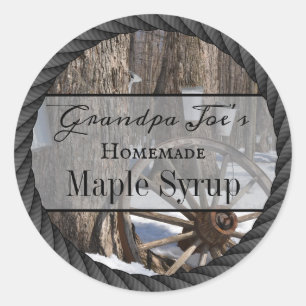 Adesivo Rótulo Russo do Xarope Homemade Personalizado