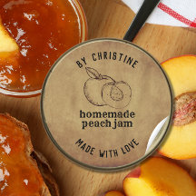 Rótulo Russo Feita À Mão Com Pêssego