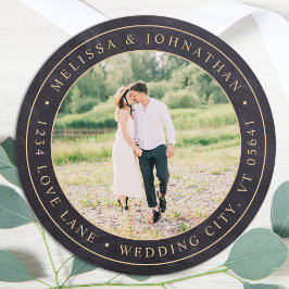 Adesivo Rótulo Rustic Chalkboard Return Address