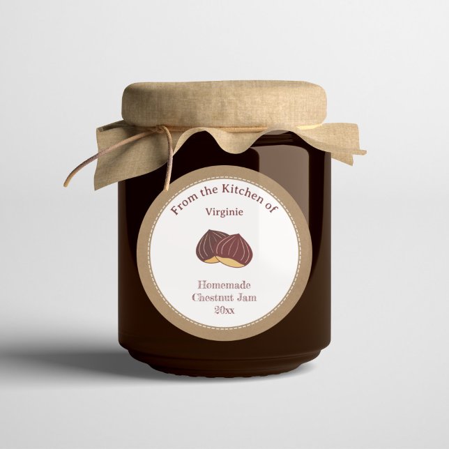 Adesivo Rótulo Rustic Chestnut (Rustic Chestnut Jam Label Sticker)