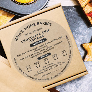 Adesivo Rótulo Rustic Cookies Label Cottage