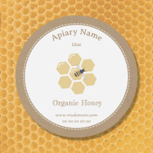 Rótulo Rustic Honey Jar Label Sticker for Bekeeper