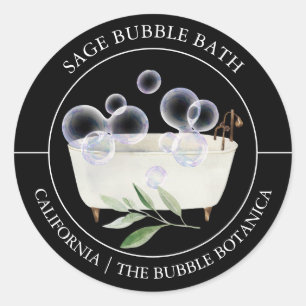 Adesivo Rótulo Sage Bubble Bath