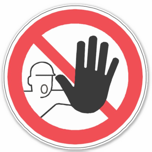 Adesivo Rótulo Sem Acesso Para Pessoas Não Autorizadas (Frente)