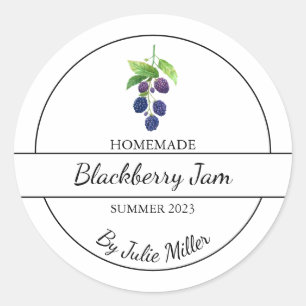Adesivo Rótulo Simples de Aroma de Blackberry