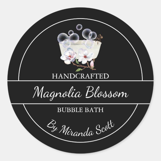 Adesivo Rótulo Simples de Banheira de Bolha Magnolia Homem (Frente)