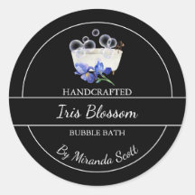 Rótulo Simples de Bath Iris Bubble Homemade