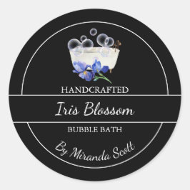 Adesivo Rótulo Simples de Bath Iris Bubble Homemade