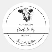 Rótulo Simples de Carne de Bovino Homemada