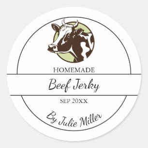 Adesivo Rótulo Simples de Carne de Bovino Homemada