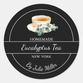 Adesivo Rótulo Simples de Chá Eucalyptus Homemade