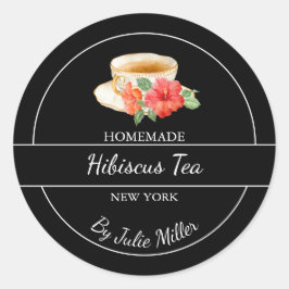 Adesivo Rótulo Simples de Chá Hibiscus Homemade