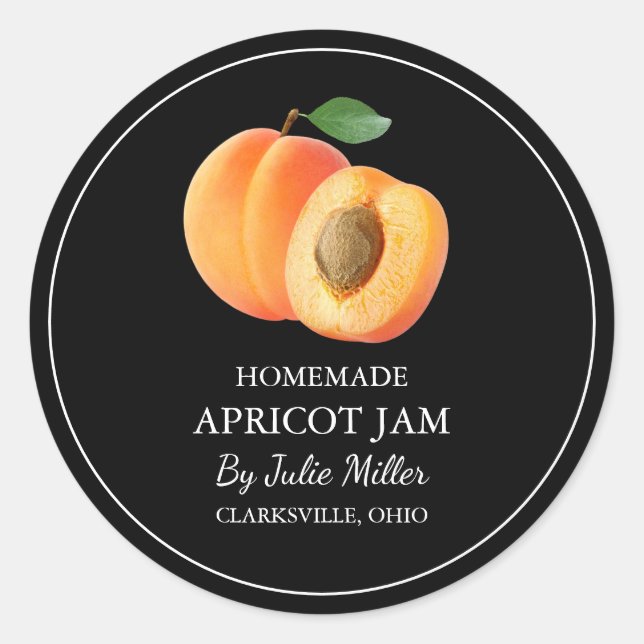Adesivo Rótulo Simples de Emperramento de Apricot em Casa (Frente)