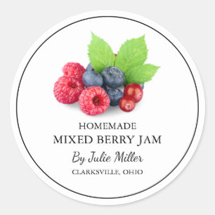 Adesivo Rótulo Simples de Emperramento de Berry Misto