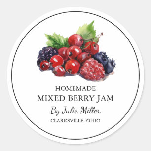 Adesivo Rótulo Simples de Emperramento de Berry Misto