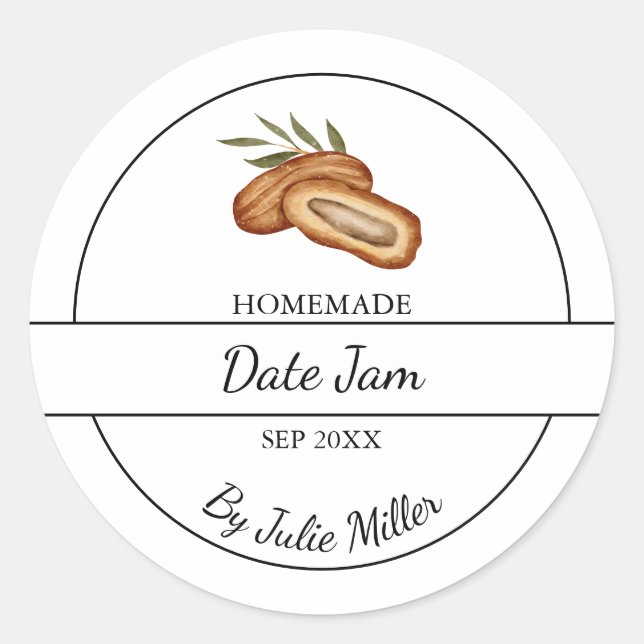 Adesivo Rótulo Simples de Emperramento de Data de Homemade (Frente)