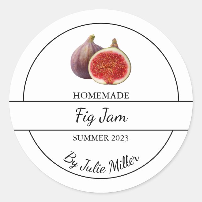 Adesivo Rótulo Simples de Emperramento de Fig Homemade (Frente)