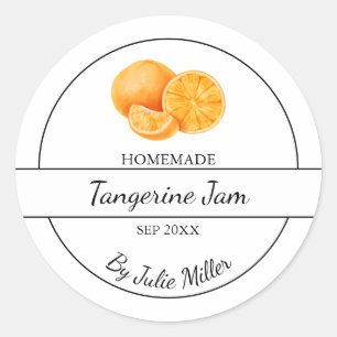 Adesivo Rótulo Simples de Emperramento de Tangerine Homema