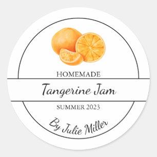 Adesivo Rótulo Simples de Emperramento Laranja de Tangerin
