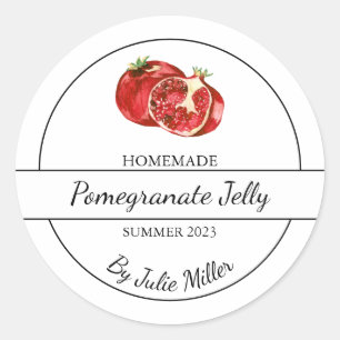 Adesivo Rótulo Simples de Geleia de Pomegranato