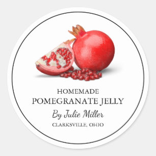 Adesivo Rótulo Simples de Geleia de Pomegranato