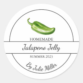 Adesivo Rótulo Simples de Jalapeno Jelly
