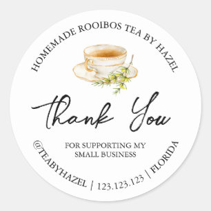 Adesivo Rótulo Simples de Roibos Homemade