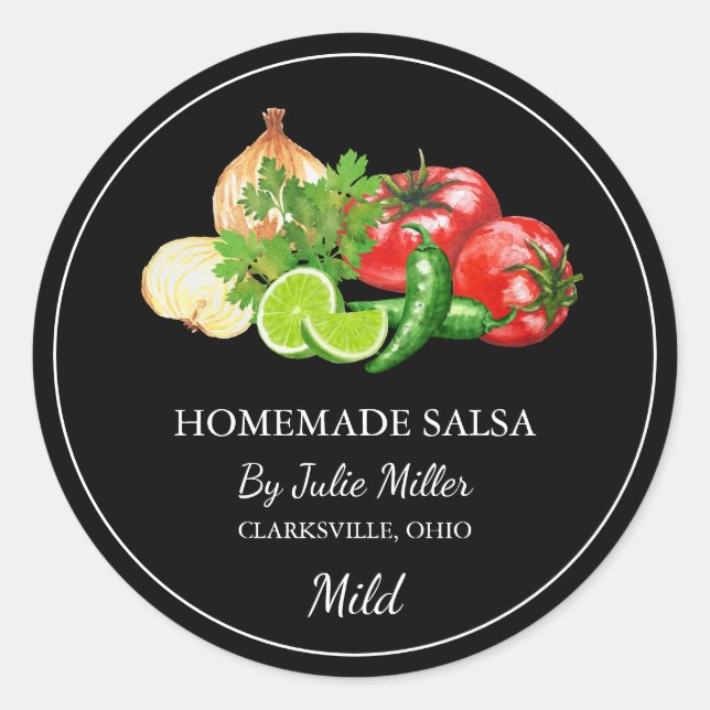 Adesivo Rótulo Simples de Salsa de Tomato (Frente)