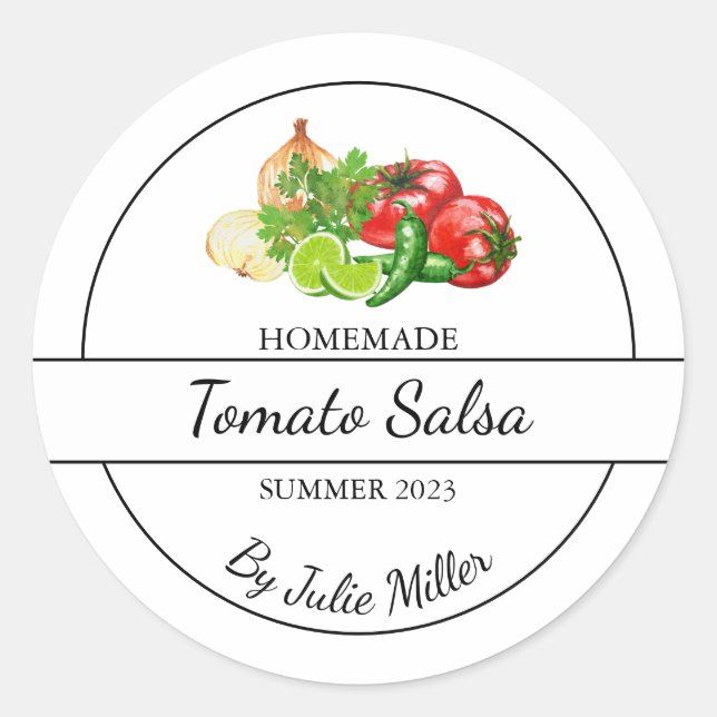 Adesivo Rótulo Simples de Salsa de Tomato (Frente)
