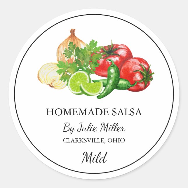 Adesivo Rótulo Simples de Salsa de Tomato (Frente)