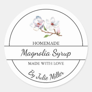 Adesivo Rótulo Simples de Xarope Magnolia Homemade