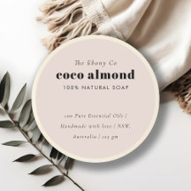 Rótulo Simples Elegante Mínimo Dusky Blush Soap