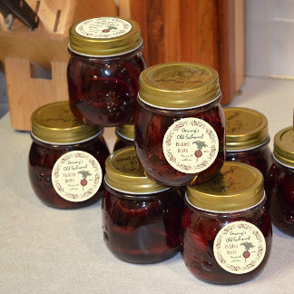 Adesivo Rótulo V2 de Triagem de Beterraba picada Vintage