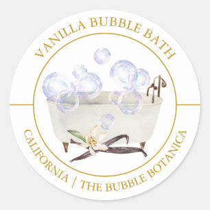 Adesivo Rótulo Vanilla Bubble Bath