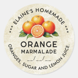 Adesivo Rótulo vintage de marmelada de laranja caseira