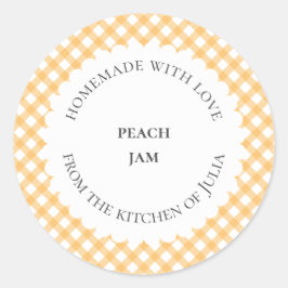 Adesivo Rótulos amarelos de gingão para potes de comida pa