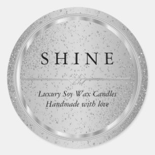 Adesivo Rótulos bonito de Prata Metálica e Largura de Prat