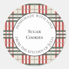 Adesivo Rótulos de alimentos de xadrez clássicos para pres