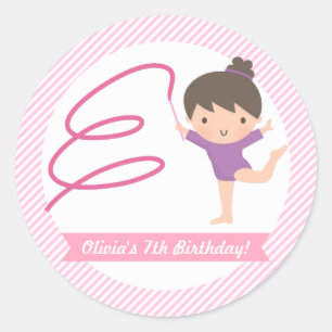 Adesivo Rótulos de Aniversário de Criança para Menina Fofa