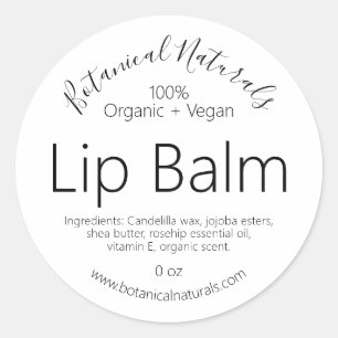 Adesivo Rótulos de Balão de Lip Orgânico Físico