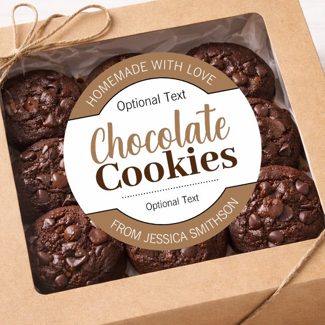 Adesivo Rótulos de Biscoitos de Chocolate (ou qualquer out (Criador carregado)